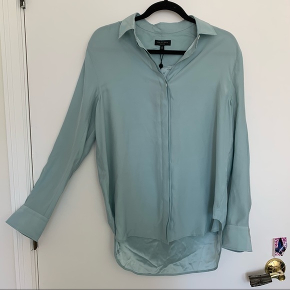 Rag and Bone Anderson Silk Shirt size M NWT - Picture 5 of 7